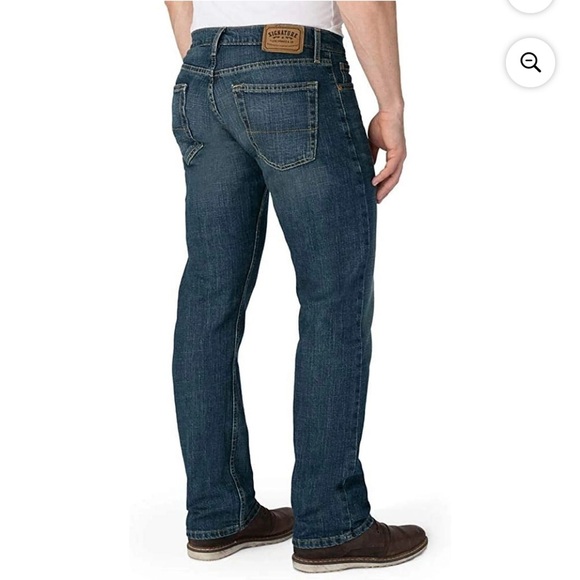 LEVI’S Signature Men's Dark Blue Straight Jeans Size 34/30 Dadcore - Picture 9 of 10